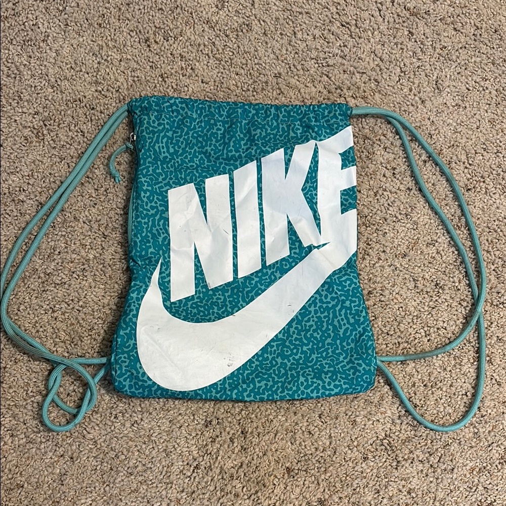 Nike Turquoise Drawstring Bag